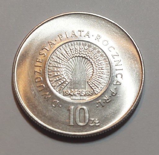 Zdjęcie oferty: 10 złotych 1969 - 25 rocznica PRL (st.1)