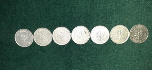 Zdjęcie oferty: Monety 1 złotowe 1982-1988