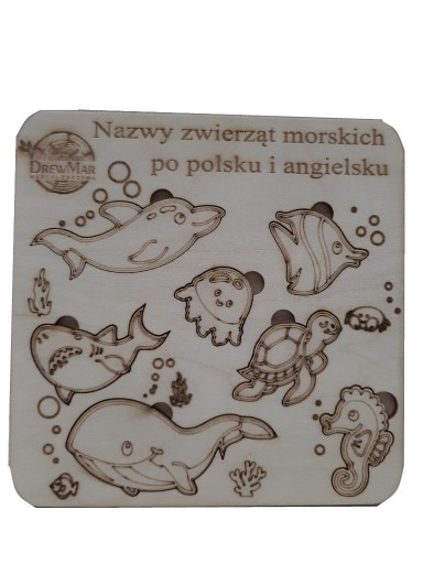 Zdjęcie oferty: Puzzle drewniane, układanka edukacyjna, angielski