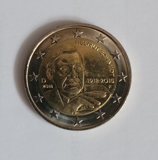 Zdjęcie oferty: 2 Euro DEUTSCHLAND 2018 literka F Helmut Schmidt