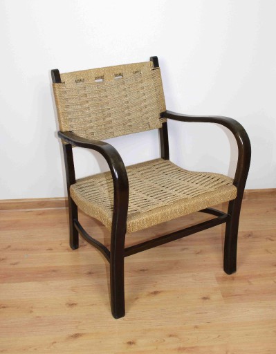 Zdjęcie oferty: Oryginalny fotel, wyplatany sznurkiem, vintage