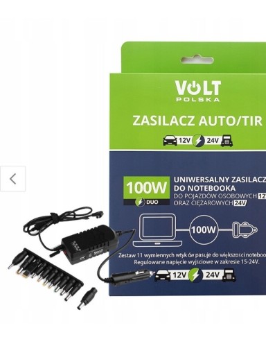 Zdjęcie oferty: SAMOCHODOWY ZASILACZ ŁADOWARKA DO LAPTOPA 12V 24V