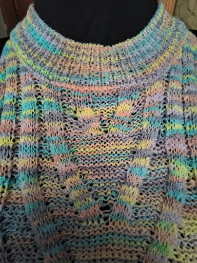 Zdjęcie oferty: Top bluzka dzianina sweterkowa melanż odkryte ramiona