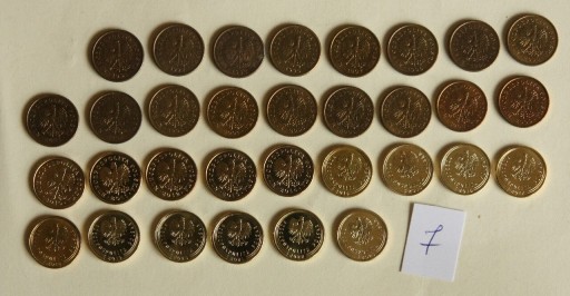 Zdjęcie oferty: 1gr grosz 1991-2023 (7)zestaw monet obiegowych