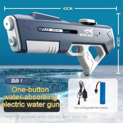 Zdjęcie oferty: Pistolet niebieski na wodę elektryczny dla dzieci 