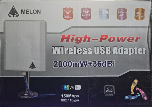 Zdjęcie oferty: ANTENA AKTYWNA WiFi USB 2000mW+36dBi !