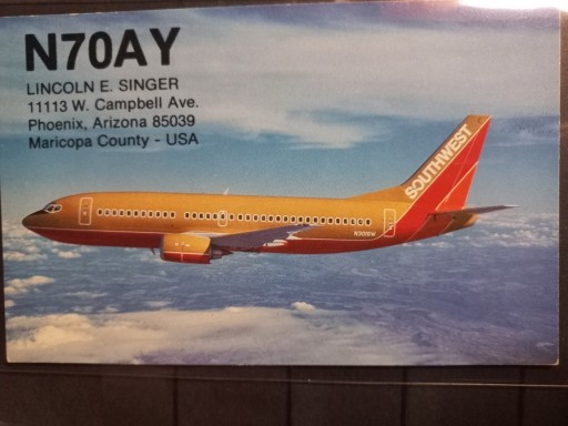 Zdjęcie oferty: Pocztówka Southwest Boening B737-300