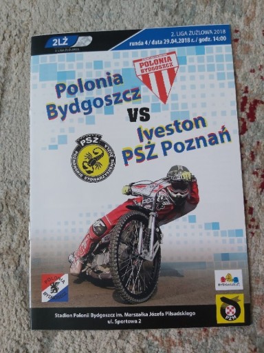 Zdjęcie oferty: Program Żużel Polonia Bydgoszcz - PSŻ Poznań 2018
