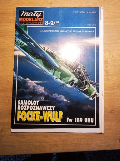 Zdjęcie oferty: Mały Modelarz 8-9/98 Focke-Wulf FW 189 UHU