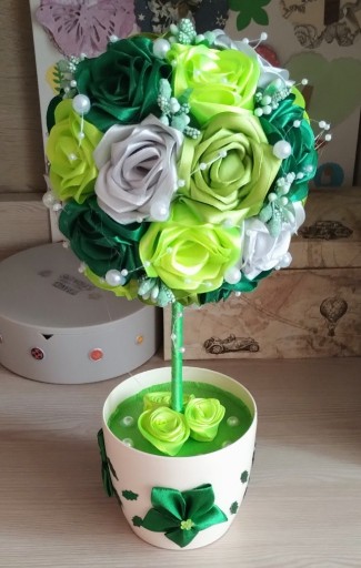 Zdjęcie oferty: Zielone drzewko stroik na Dzień Matki - handmade