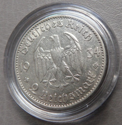 Zdjęcie oferty: 2 Reichsmark 1934 Kościół F Niemcy 