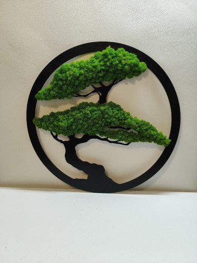 Zdjęcie oferty: Drzewko bonsai, życia. Obraz z mchu 60cm. Mech