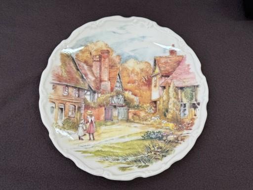Zdjęcie oferty: ROYAL OSBORNE Śliczny talerz ozdobny wieś widok 