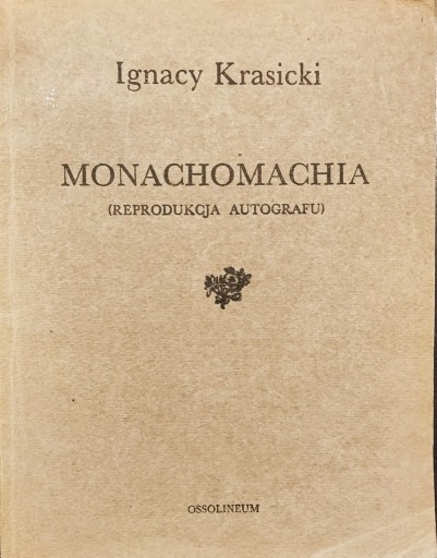 Zdjęcie oferty: Monachomachia - Krasicki