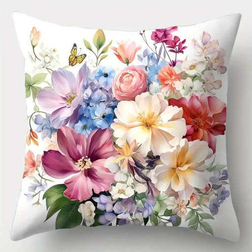 Zdjęcie oferty: Poduszka dekoracyjna w kwiaty vintage 45x45