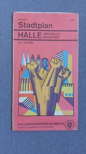 Zdjęcie oferty: Stadtplan Halle und Halle Neustadt DDR w języku niemieckim,angielskim, roś.
