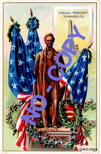 Zdjęcie oferty: USA - Patriotyka - A. Lincoln  - Flagi -1900 r