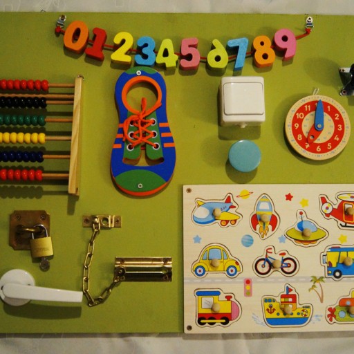 Zdjęcie oferty: Tablica Manipulacyjna Sensoryczna Montessori DUŻA
