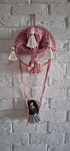 Zdjęcie oferty: Balon makrama róż ozdoba handmade boho prezent