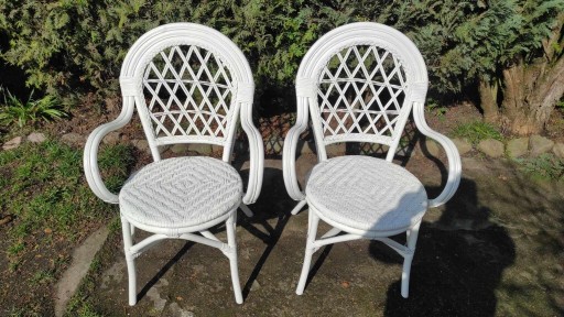 Zdjęcie oferty: Krzesła ogrodowe plecione rattanowe