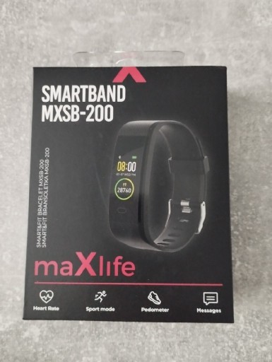 Zdjęcie oferty: Nowy Smartband Maxlife MXSB-200 opaska czarna 