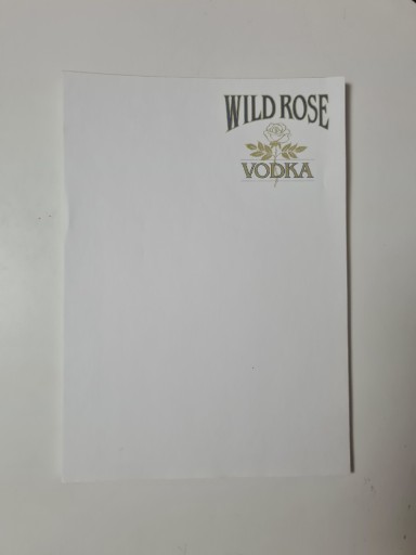 Zdjęcie oferty: Notes Wild Rose Vodka stary dla kolekcjonera