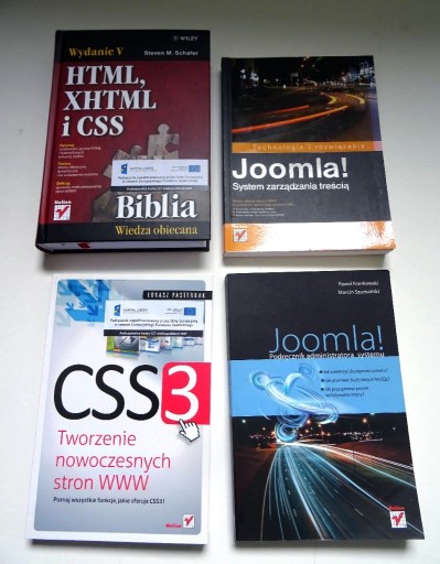 Zdjęcie oferty: Komplet - 4 podręczniki - Joomla, CSS, HTML 