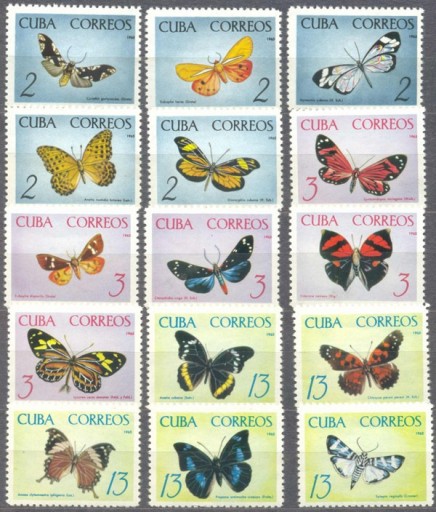 Zdjęcie oferty: Kuba - owady, motylt (zestaw 7271)
