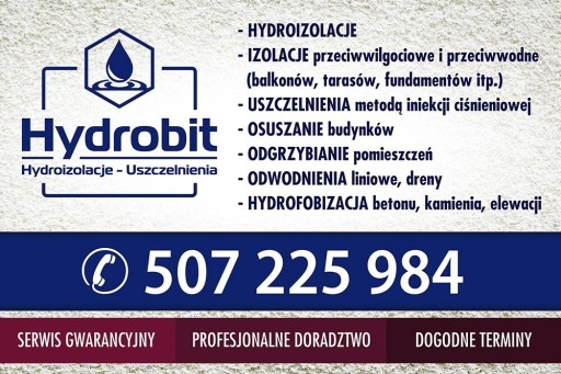 Zdjęcie oferty:    HYDROBIT  Iniekcja  uszczelnienia 