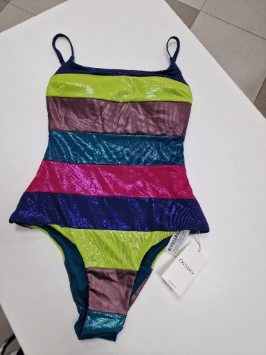 Zdjęcie oferty: Kolorowy błyszczący strój kąpielowy r S Oysho 