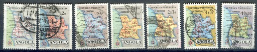 Zdjęcie oferty: Angola Port. Seria Mapy 1955  Stempl.