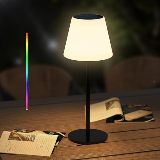 Zdjęcie oferty: Solarna lampa stołowa RGB LED z czujnikiem światła