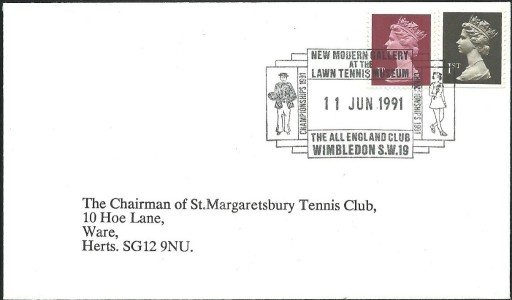 Zdjęcie oferty: UK tenis Wimbledon 1991 Muzeum datownik