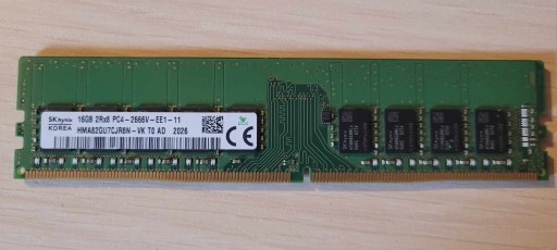 Zdjęcie oferty: Pamięć RAM 16GB DDR4 Hynix ECC UDIMM 2666MHz