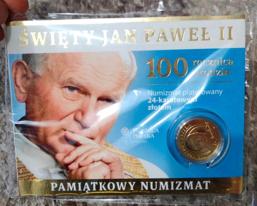 Zdjęcie oferty: Numizmat Święty Jan Paweł II 100 Rocznica urodzin 
