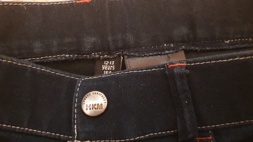 Zdjęcie oferty: HKM bryczesy jeansowe r.164 cm