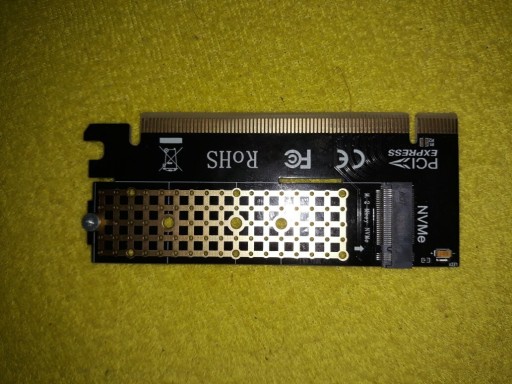 Zdjęcie oferty: Adapter ROHS PCIe 4.0 x 16 NVMe M2 klucz M 
