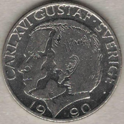 Zdjęcie oferty: Szwecja 1 korona krona 1990, 25 mm