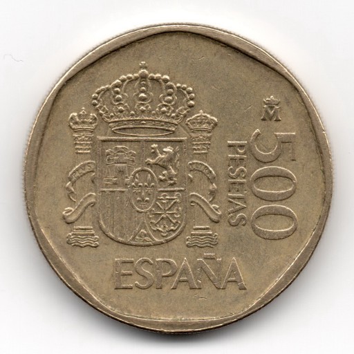 Zdjęcie oferty: Hiszpania 1987 500 peset KM#831