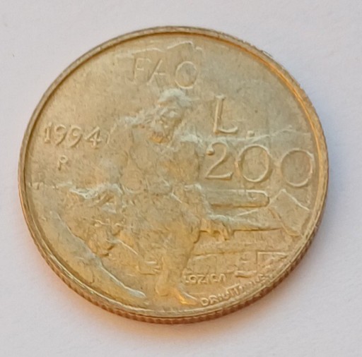 Zdjęcie oferty: San Marino - 200 lira - 1994r.