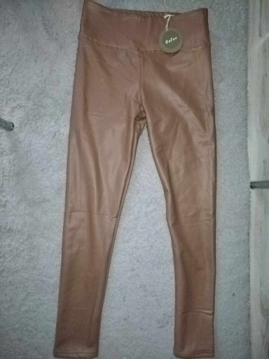 Zdjęcie oferty: Spodnie lateksowe brązowe gładkie XS