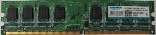 Zdjęcie oferty: Pamięć RAM Kingmax 1GB 800Mhz PC6400 CL5