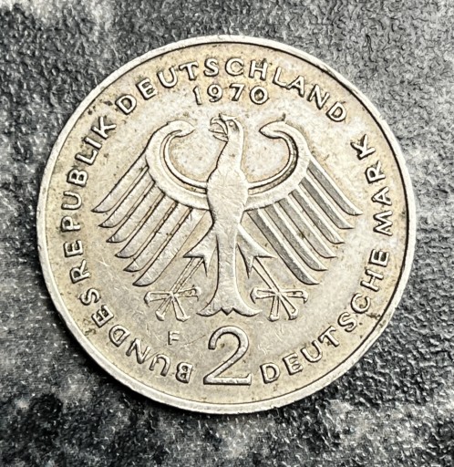 Zdjęcie oferty: Niemcy RFN 2 marki, 1970 F - Stuttgart