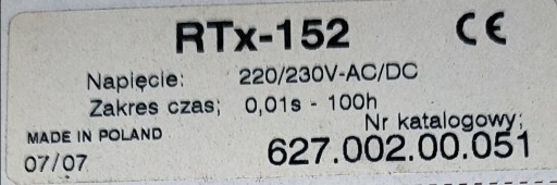 Zdjęcie oferty: Przekaźnik czasowy RTx-152 - 2 szt.