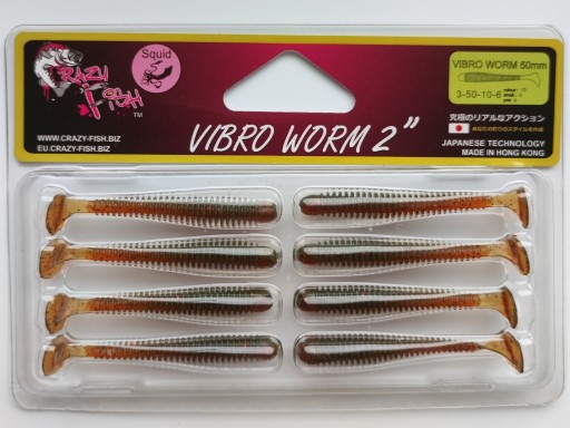 Zdjęcie oferty: Crazy Fish Vibro Worm 2" pływający robak