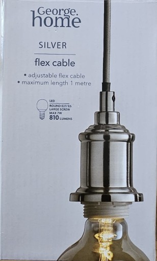 Zdjęcie oferty: Srebrna Lampa wisząca LED - industrialny design 