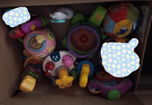 Zdjęcie oferty: Karton zabawek Fisher Price, Clementoni itp.