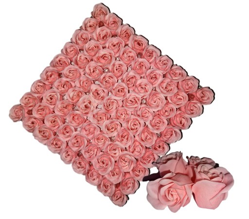 Zdjęcie oferty: Róże mydlane 81szt BOX Róża mydlana mydło walentyn