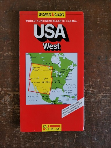 Zdjęcie oferty: USA zachód - mapa fizyczna  1:2 500 000