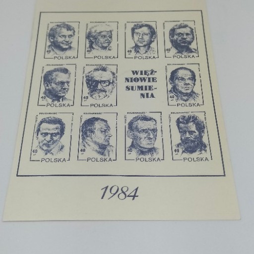 Zdjęcie oferty: Więźniowie Sumienia 1984 PRL Solidarność znaczki